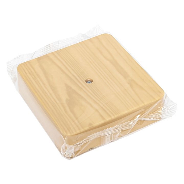 Коробка разветвительная KMP-030-032 (100x100x28) светлое дерево EKF PROxima
