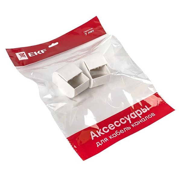 Заглушка (40x40) (4 шт) белая EKF-Plast 