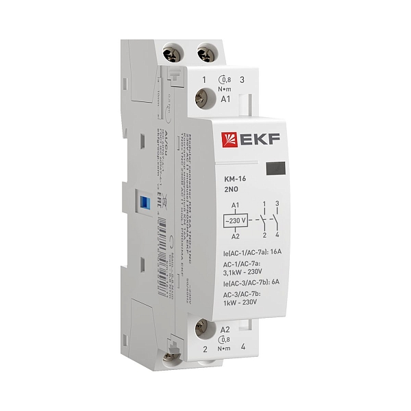 Контактор модульный КМ 16А 2NO 230В АС (1 мод.) PROXIMA EKF