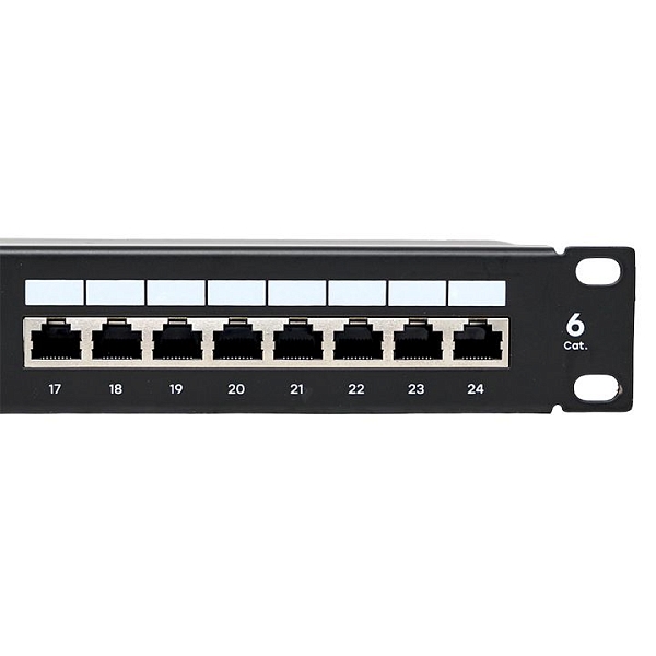 Патч-панель TERACOM CS 19'' Cat.6 1U полный экран STP 24 порта RJ-45 Dual IDC с органайзером