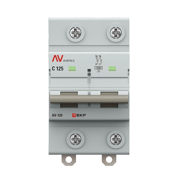 Выключатель автоматический AV-125 2P 125A (C) 10kA EKF AVERES