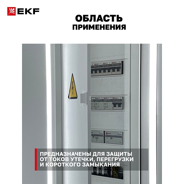 Автоматический выключатель дифференциального тока АВДТ-63N 1P+N 50А характеристика C 100мА тип AC электронный 6кА PROXIMA EKF