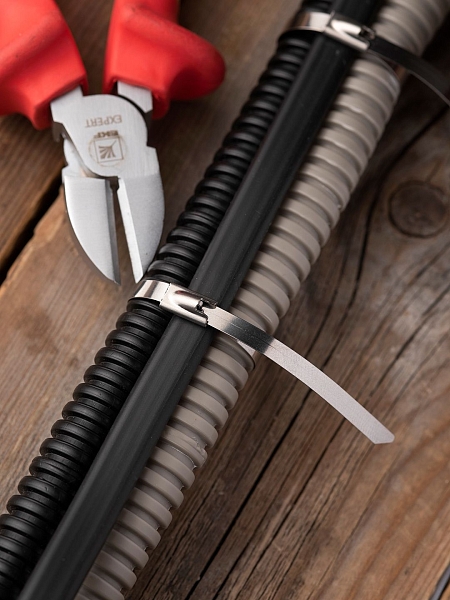 Хомут AISI 304 из нержавеющей стали, 4.6x150 (10 шт.) FlexLock PROxima