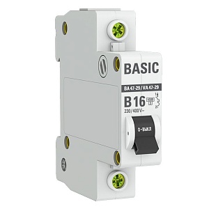 Автоматический выключатель ВА 47-29 1P 16А (B) 4,5кА BASIC
