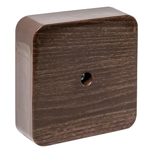 Коробка разветвительная КМР-030-030кг (75x75x26) с клеммником тёмное дерево EKF PROxima