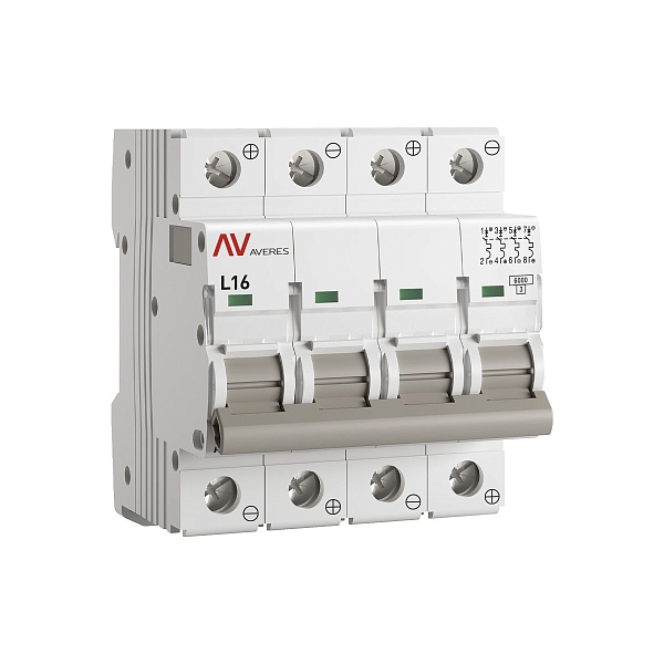 Выключатель автоматический AV-6 DC 4P 16A (L) 6kA EKF AVERES