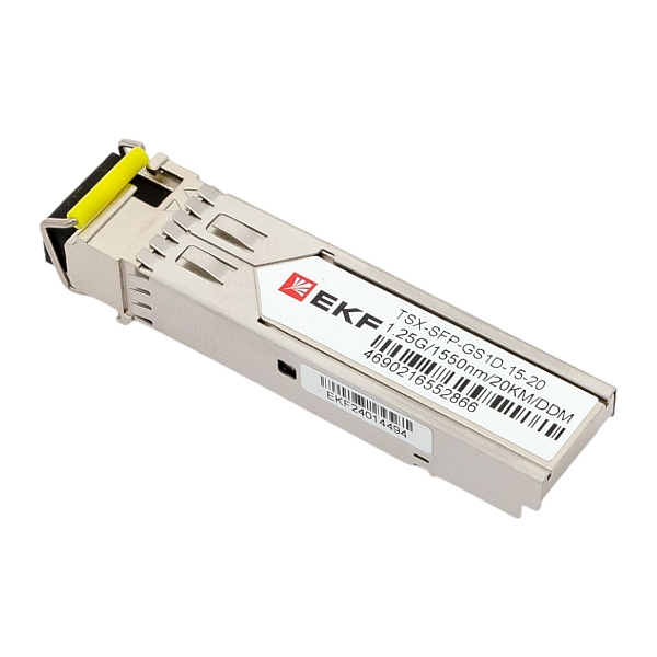 SFP модуль 1,25 Гбит одинарное одномодовое оптоволокно 1550нм дальность 20км TSX EKF