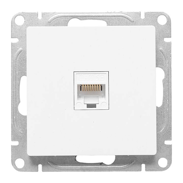 Механизм розетки RJ45 (cat6), белый Эпика EKF