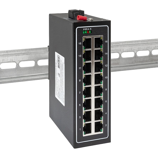 Промышленный неуправляемый коммутатор U-16T, 16 портов 10/100Base-T(X) RJ45, монтаж на динрейку TSX EKF