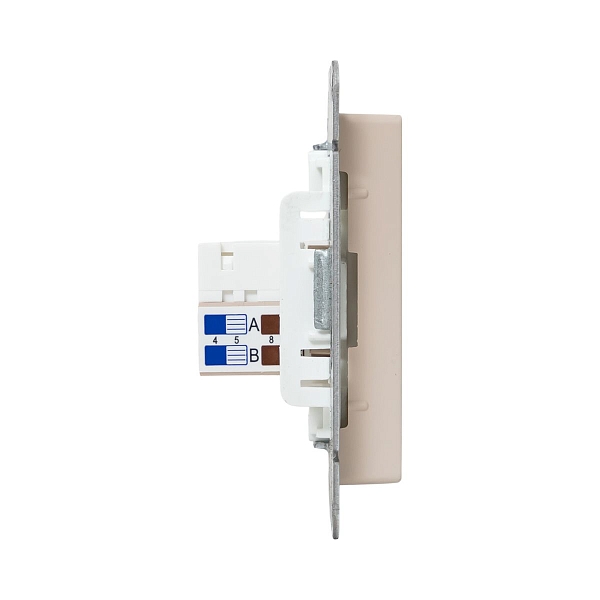 Механизм розетки RJ45 (cat5), кремовый Эпика EKF