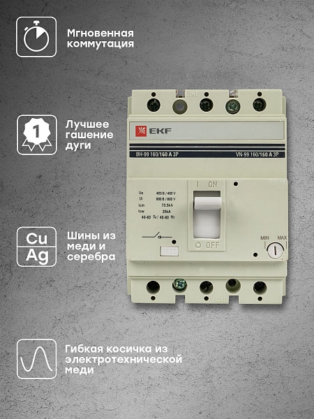 Выключатель нагрузки ВН-99 160/160А 3P EKF PROxima