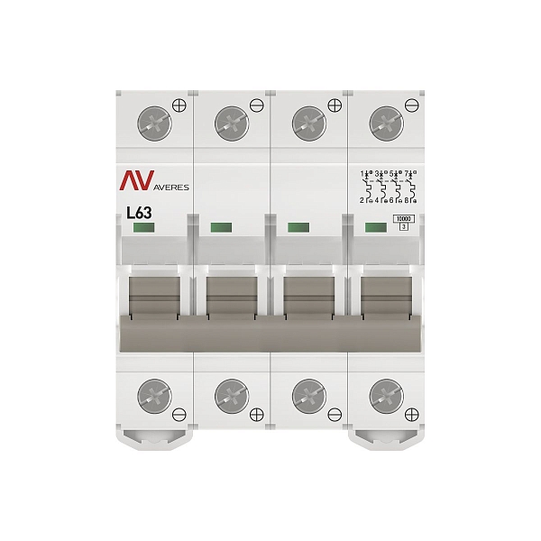 Выключатель автоматический AV-10 DC 4P 63A (L) 10kA EKF AVERES