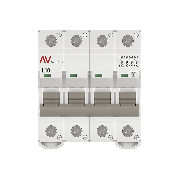 Выключатель автоматический AV-6 DC 4P 10A (L) 6kA EKF AVERES