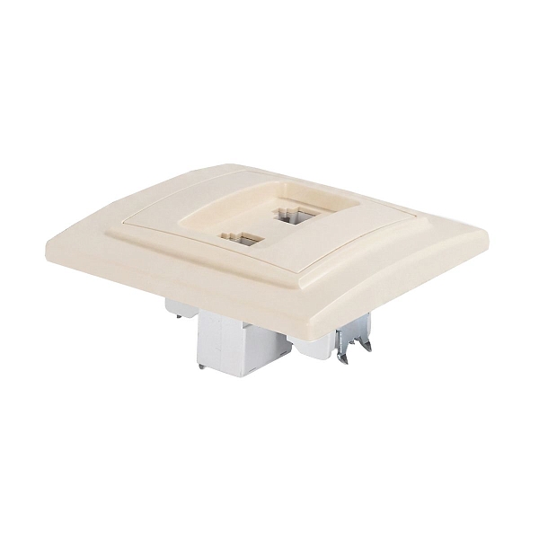Минск Розетка RJ-45 2-местная СП бежевая EKF