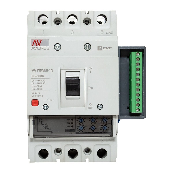 Выключатель автоматический в литом корпусе AV-POWER-1/3 160А 50кА ETU2.2 EKF