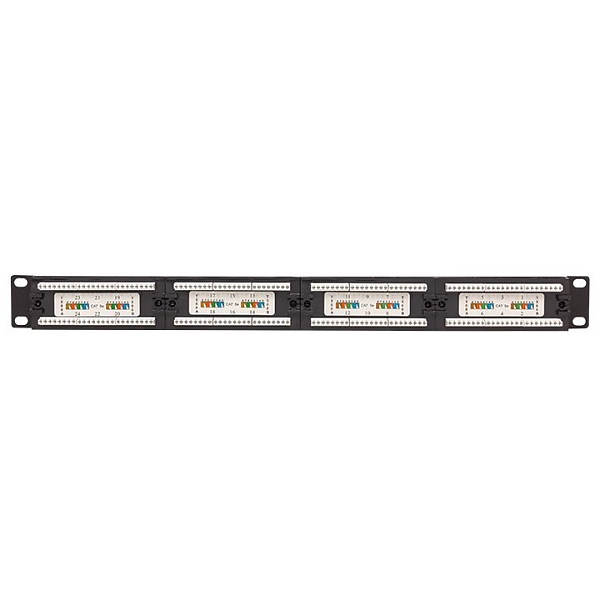 Патч-панель TERACOM PRO 19'' Cat.5E 1U неэкранированная UTP 24 порта RJ-45 Dual IDC