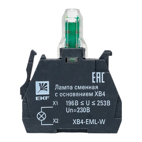 Лампа сменная c основанием XB4 белая 230В EKF PROxima