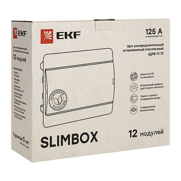 Щит распред. встраиваемый ЩРВ-П-12 "SlimBox" IP41 EKF 