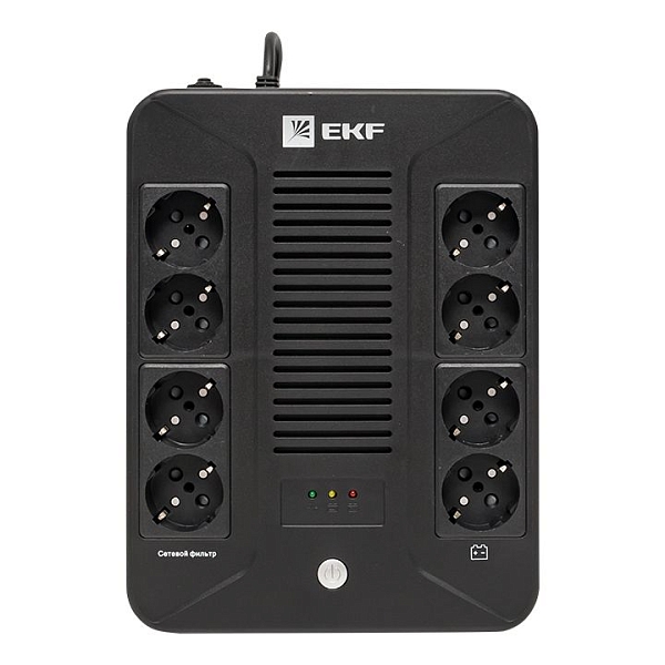Источник Бесперебойного Питания Линейно-интерактивный E-Power Home 1000 ВА 600Вт,8хSchuko,USB,RJ45