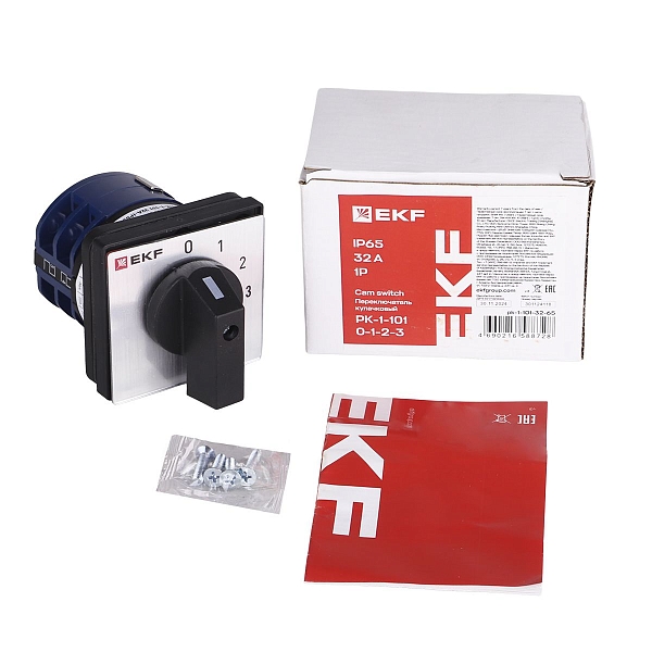 Переключатель кулачковый ПК-1-101 32А 1P «0-1-2-3» IP65 EKF