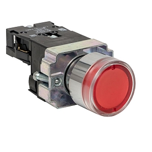 Кнопка BA42 с подсветкой 230В красная NC EKF PROxima