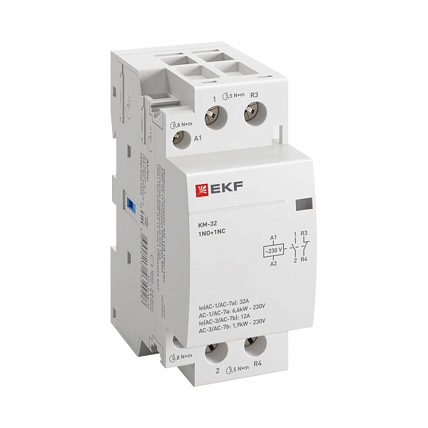 Контактор модульный КМ 32А 1NO+1NC 230В АС (2 мод.) PROXIMA EKF
