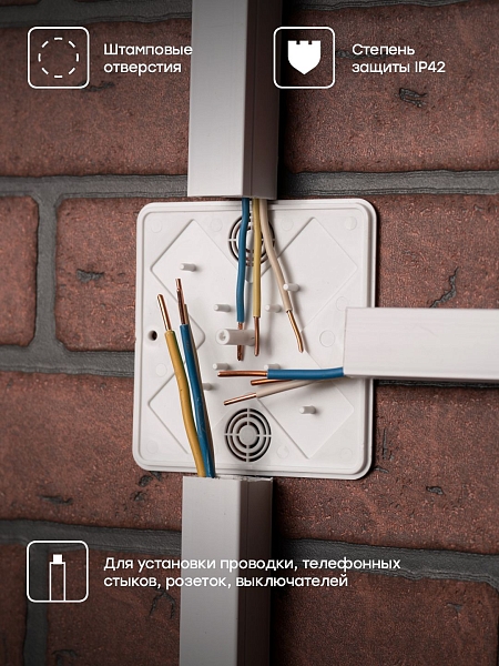 Коробка разветвительная KMP-030-032 наружная (100x100x28) белая EKF PROxima