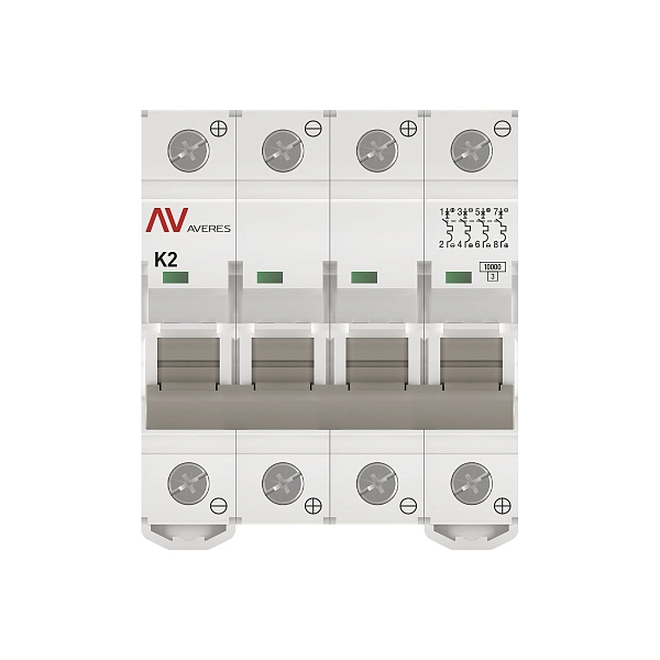 Выключатель автоматический AV-10 DC 4P 2A (K) 10kA EKF AVERES