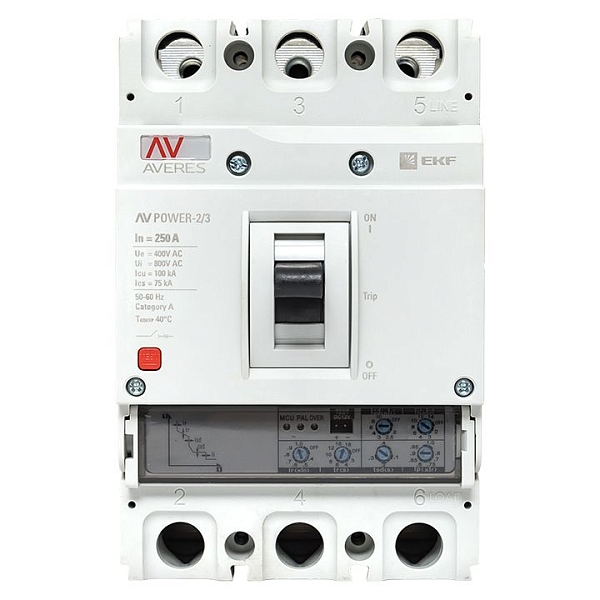 Выключатель автоматический в литом корпусе AV-POWER-2/3 250А 100кА ETU2.0 EKF