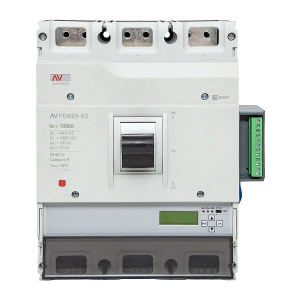 Выключатель автоматический в литом корпусе AV-POWER-4/3 1000А 100кА ETU6.2 EKF
