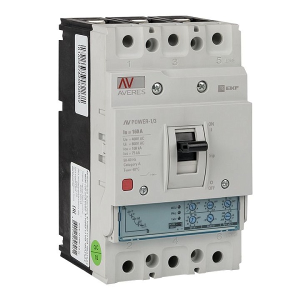 Выключатель автоматический в литом корпусе AV-POWER-1/3 160А 100кА ETU2.0 EKF