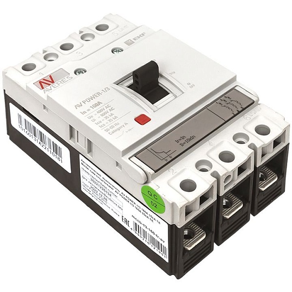 Выключатель автоматический в литом корпусе AV-POWER-1/3 160А 35кА TR EKF