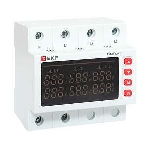 Реле выбора фаз с дисплеем RVF-3-63А EKF PROxima