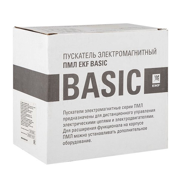 Пускатель электромагнитный серии ПМЛ-3160М 50А 230В EKF Basic
