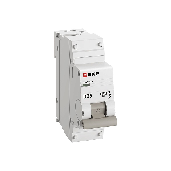 Автоматический выключатель ВА 47-100 1P 25А (D) 10kA PROXIMA EKF