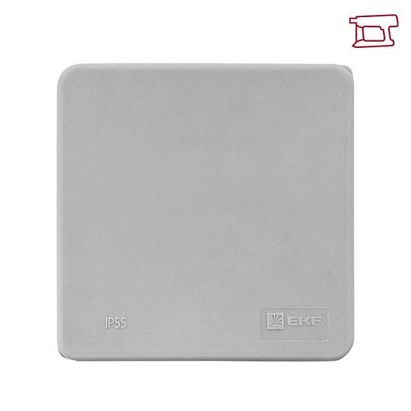 Коробка распределительная KMP-030-034 с крышкой (100x100x50) для прямого монтажа без мембр. вводов серая IP54 EKF