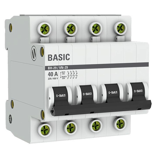 Выключатель нагрузки ВН-29 4P 40А BASIC