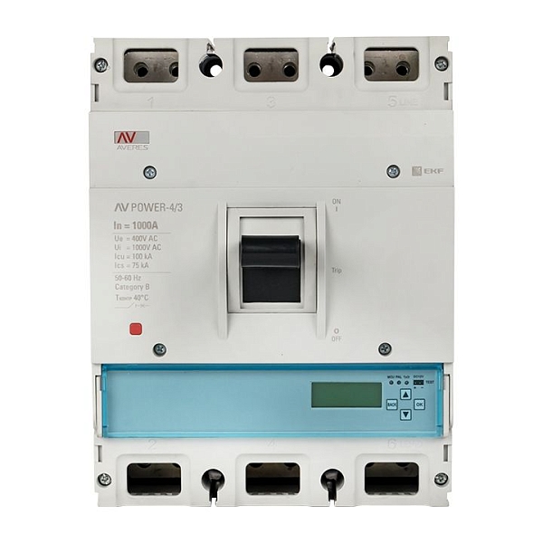 Выключатель автоматический в литом корпусе AV-POWER-4/3 1000А 100кА ETU6.0 EKF