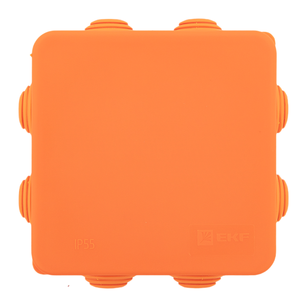 Коробка огнестойкая E45 85x85x40мм с клеммниками 4 полюса 0,5-6мм2 IP55 HF EKF
