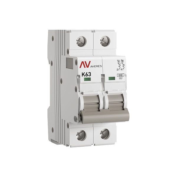 Выключатель автоматический AV-6 2P 63A (K) 6kA EKF AVERES