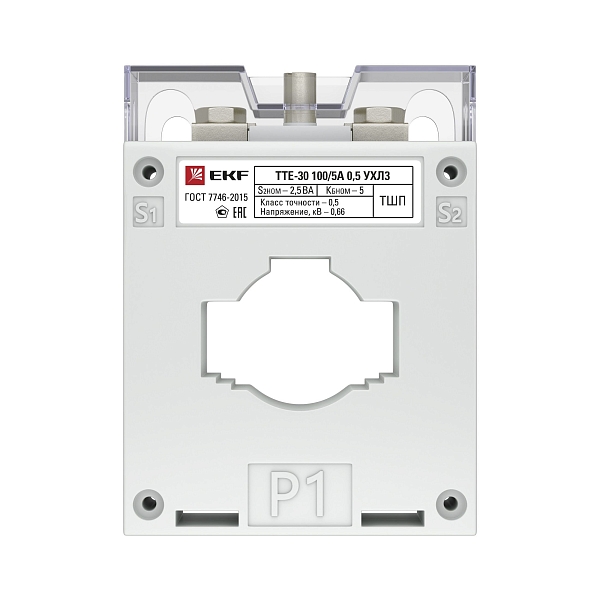 Трансформатор тока ТТЕ-30-100/5А mini класс точности 0,5 EKF PROxima