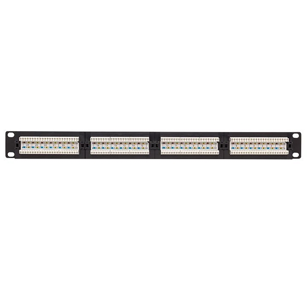 Патч-панель TERACOM PRO 19'' Cat.6 1U неэкранированная UTP 24 порта RJ-45 Dual IDC