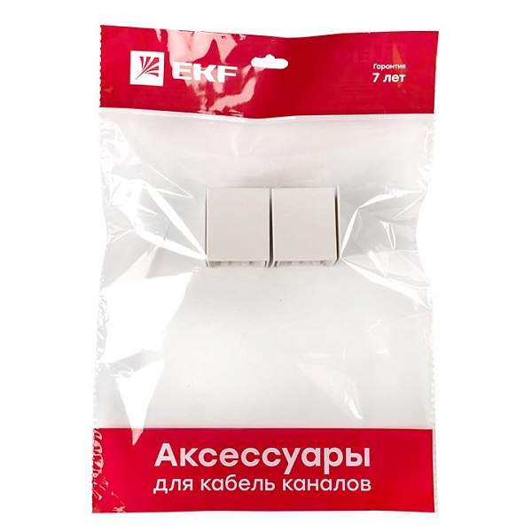 Соединитель (40x40) (4 шт) белый EKF-Plast 