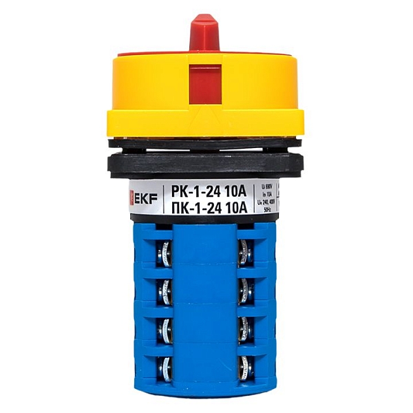 Переключатель кулачковый ПК-1-24 10А 4P "1-0-2" с блокировкой IP65 EKF PROxima