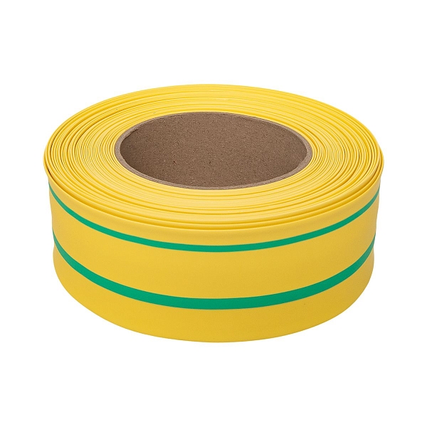 Термоусаживаемая трубка ТУТ нг 60/30 жел-зел рулон EKF PROxima