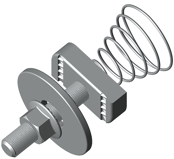 Комплект соединительный 12x30 для STRUT-профиля с конусной пружиной EKF