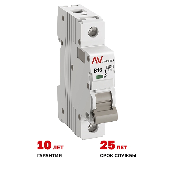 Выключатель автоматический AV-6 1P 16A (B) 6kA EKF AVERES