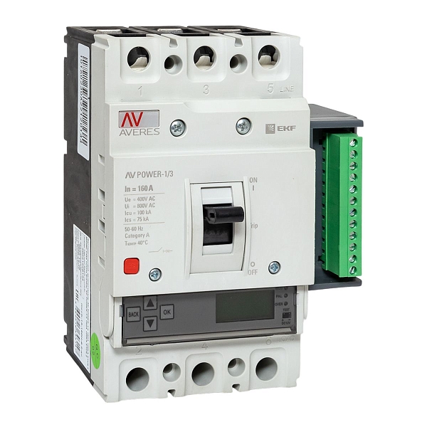 Выключатель автоматический в литом корпусе AV-POWER-1/3 160А 100кА ETU6.2 EKF