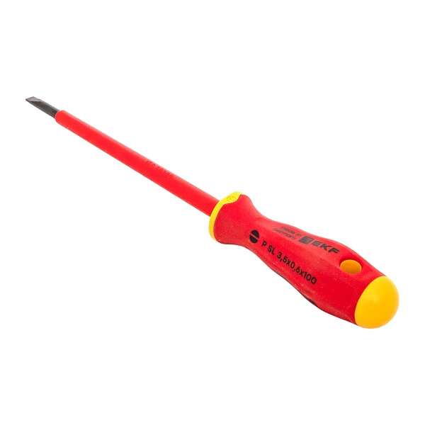 Отвертка Professional SL3.5x0.6 мм VDE 1000В EKF