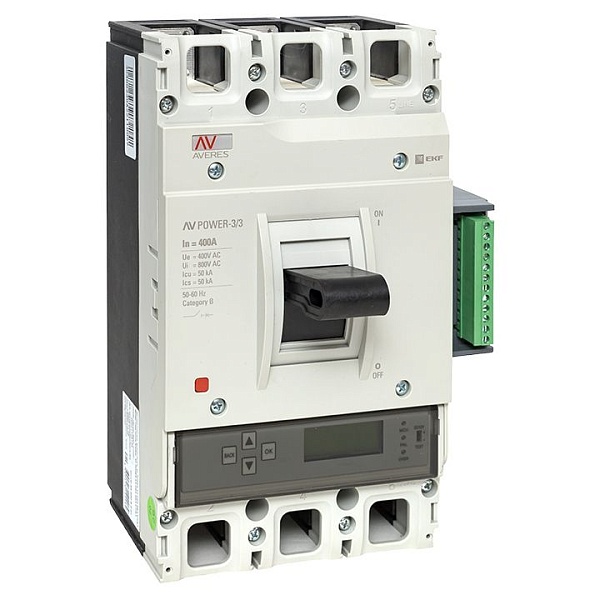 Выключатель автоматический в литом корпусе AV-POWER-3/3 400А 50кА ETU6.2 EKF